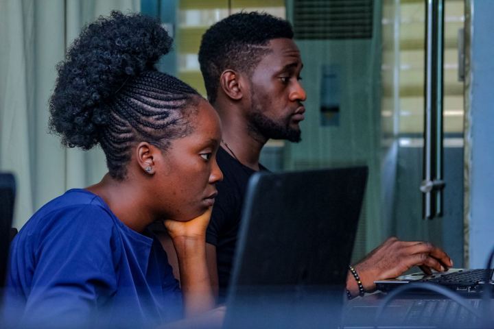 A student working through a lesson