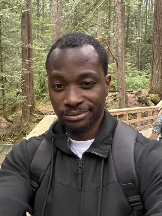 A selfie in the forest