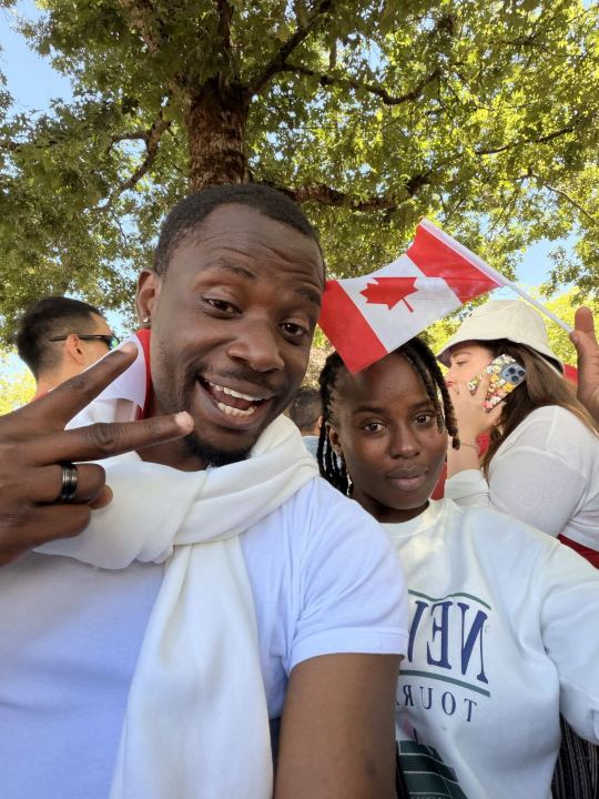 Nas and a friend on Canada Day