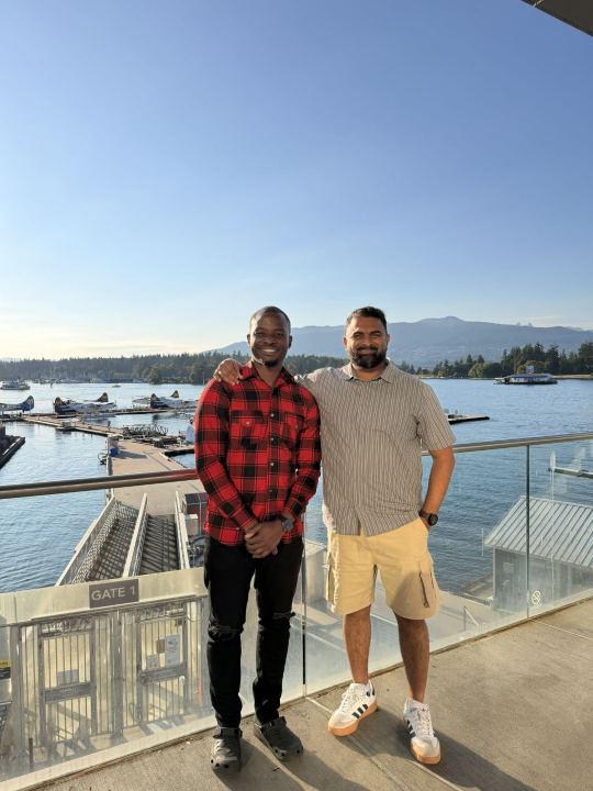 Nas and a friend on the pier